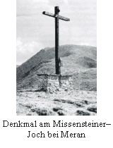 Denkmal am Missensteiner-Joch bei Meran